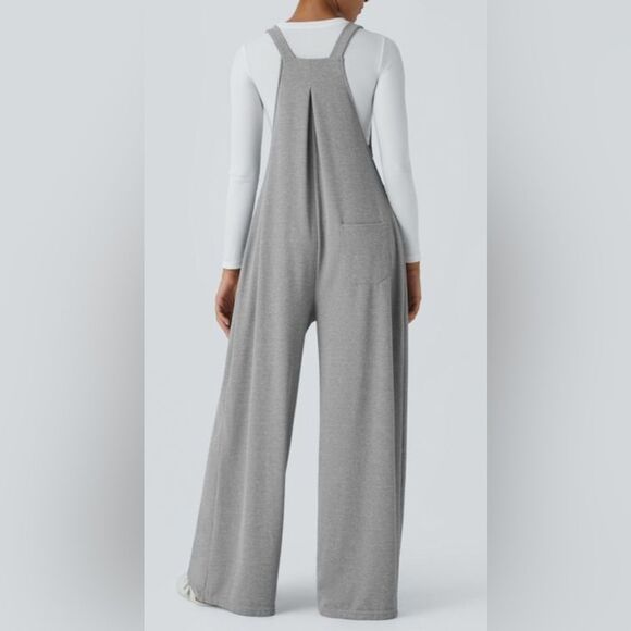 Halara Adjustable Strap Multiple Pockets Casual Overalls L Gray NWT IN PKG - Picture 2 of 9